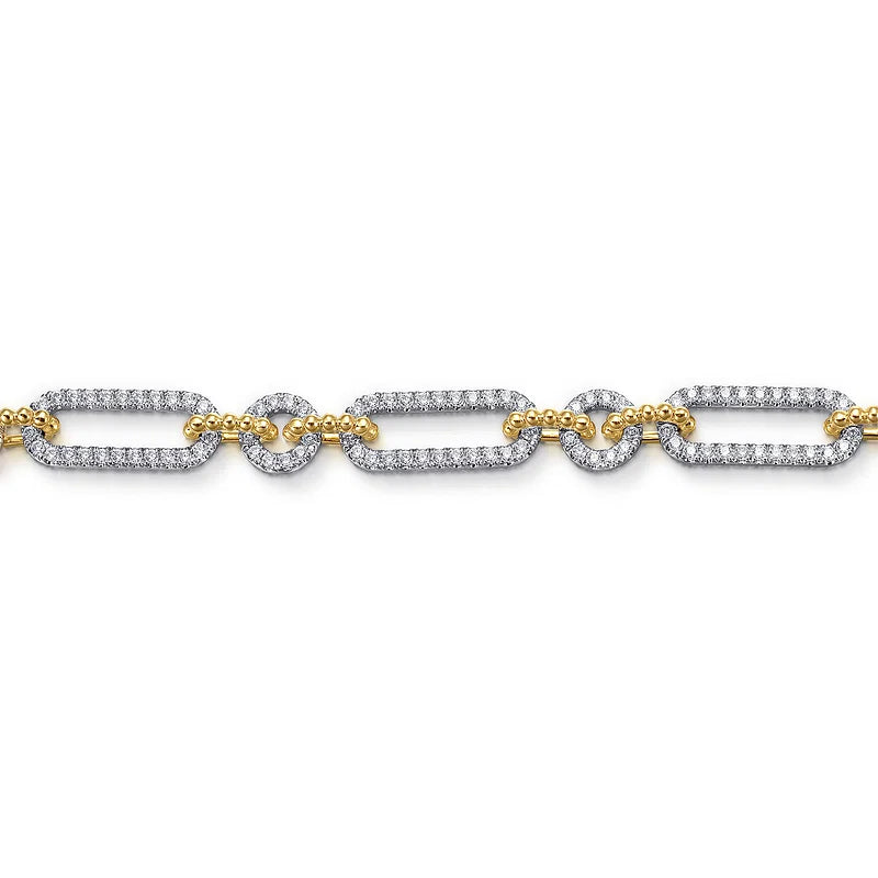 14KY Bujukan Diamond Link Bracelet