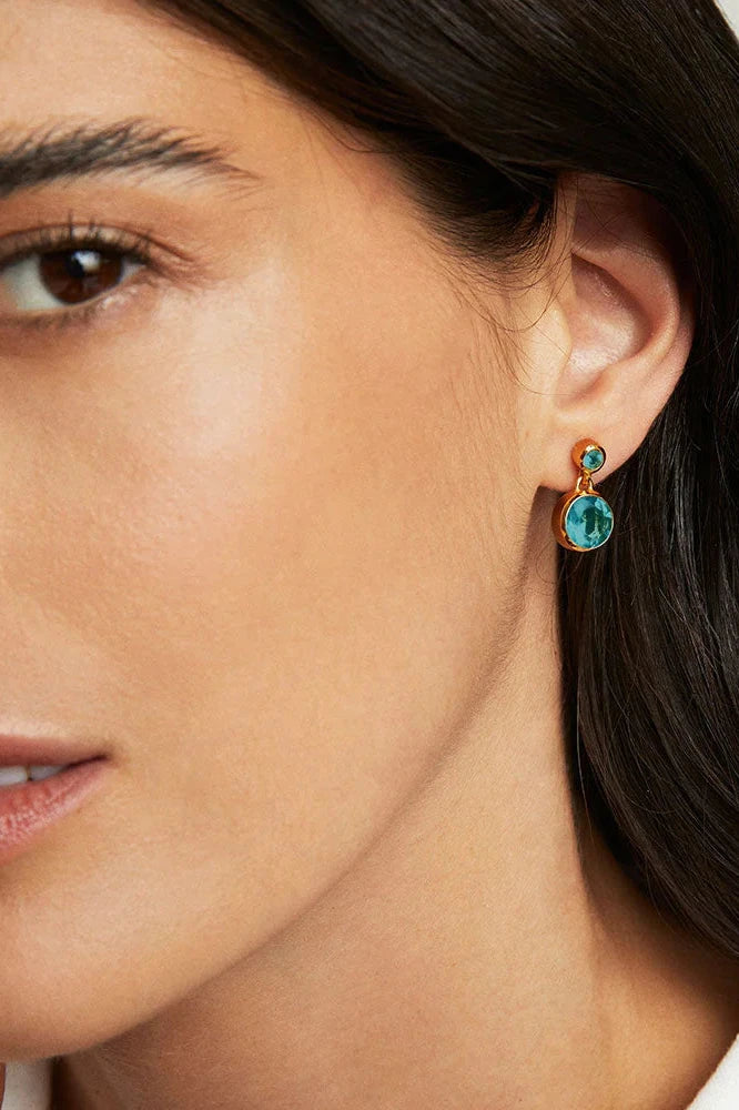 Paraiba Blue Signature Droplet Earrings