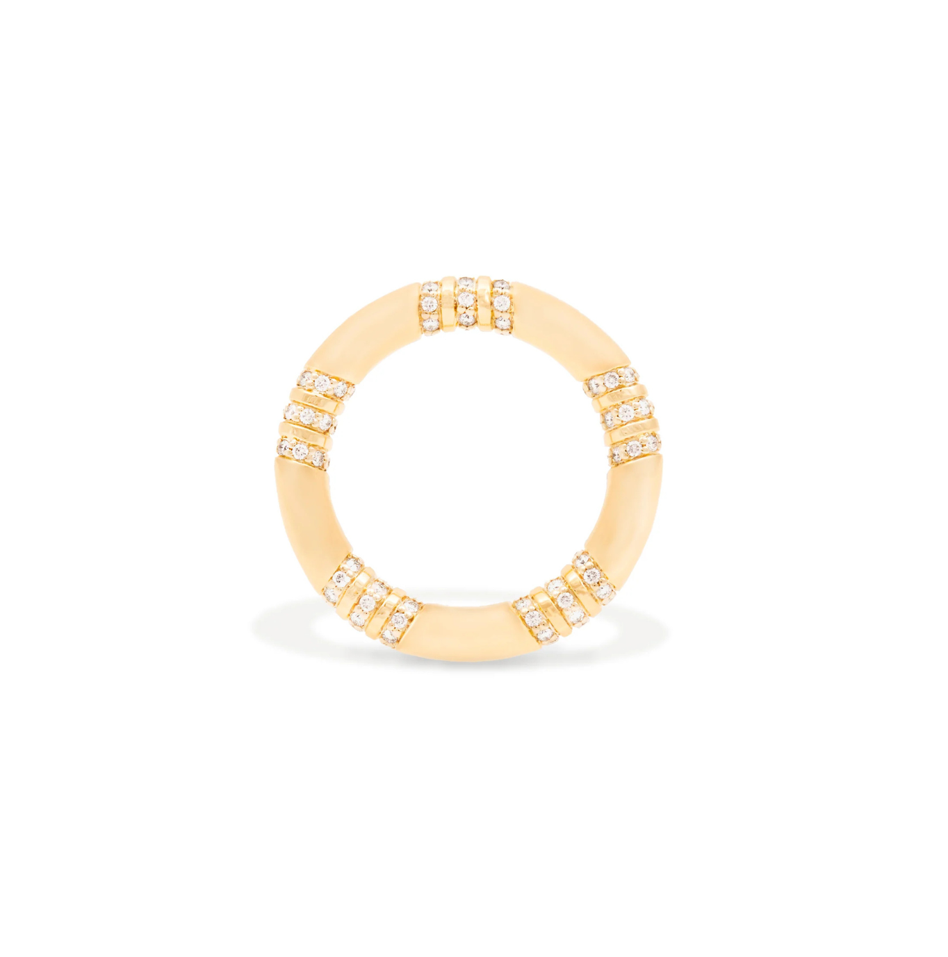 14KY The Crew Stacking Ring in Diamond