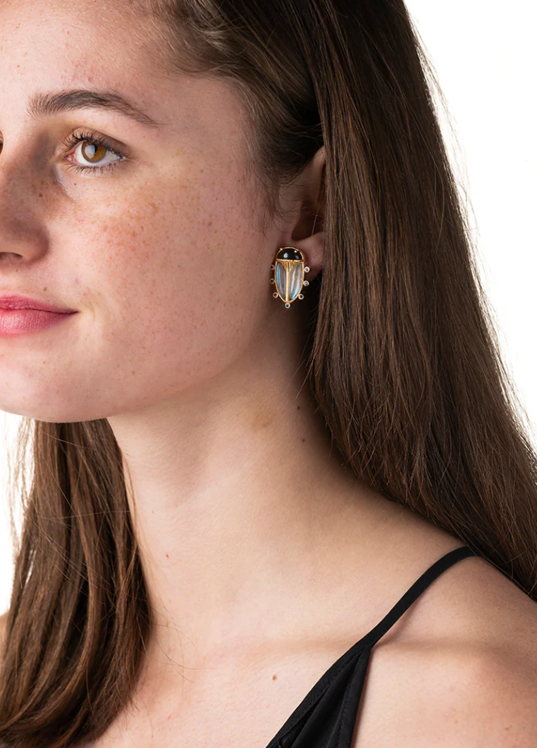 Scarab Clip-On Earrings