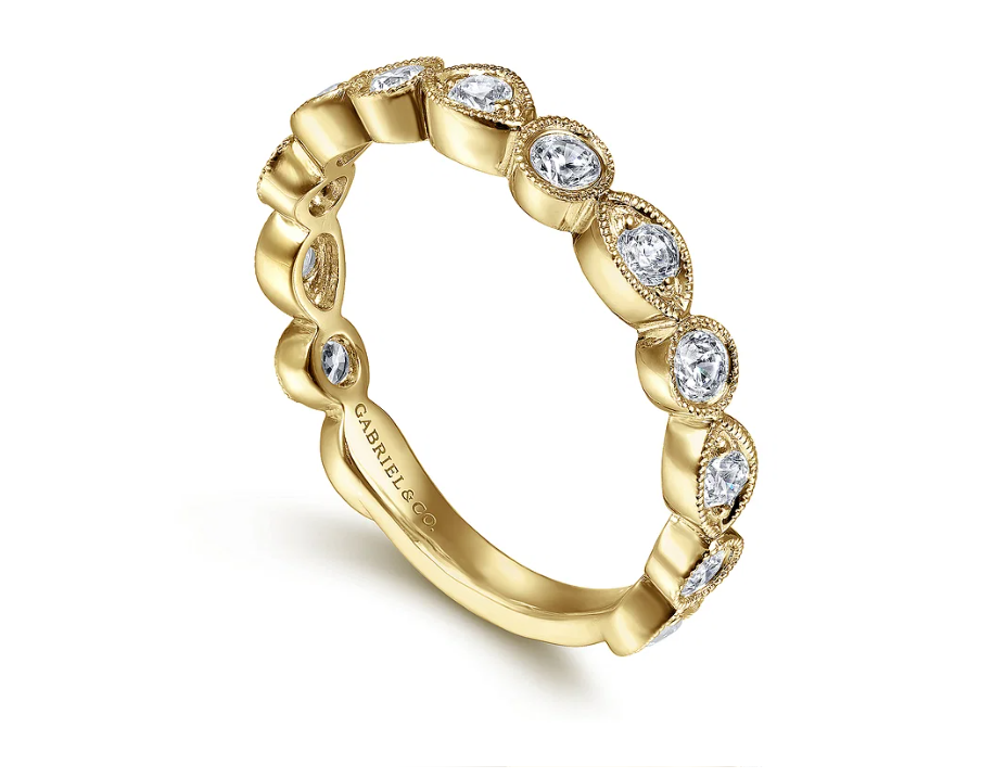 14KY Diamond Stackable Ring
