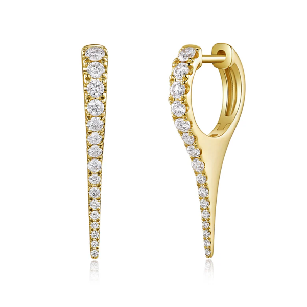 14KY Diamond Spike Earrings